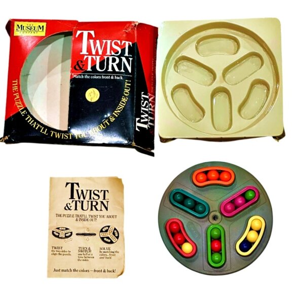 Vintage Twist and Turn Puzzle Game 1990s The Museum Company Complete in Box - Picture 1 of 12